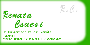 renata csucsi business card